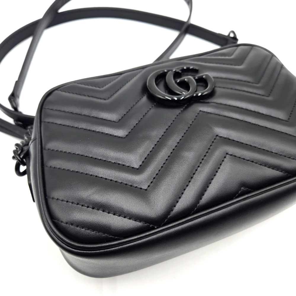 GUCCI GG Marmont Shoulder/Crossbody Black Leather/Hardware - COA included - Picture 11 of 16